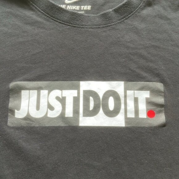Nike Men’s Just Do It Crew Black Long Sleeved T-Shirt Size Small - Picture 3 of 12